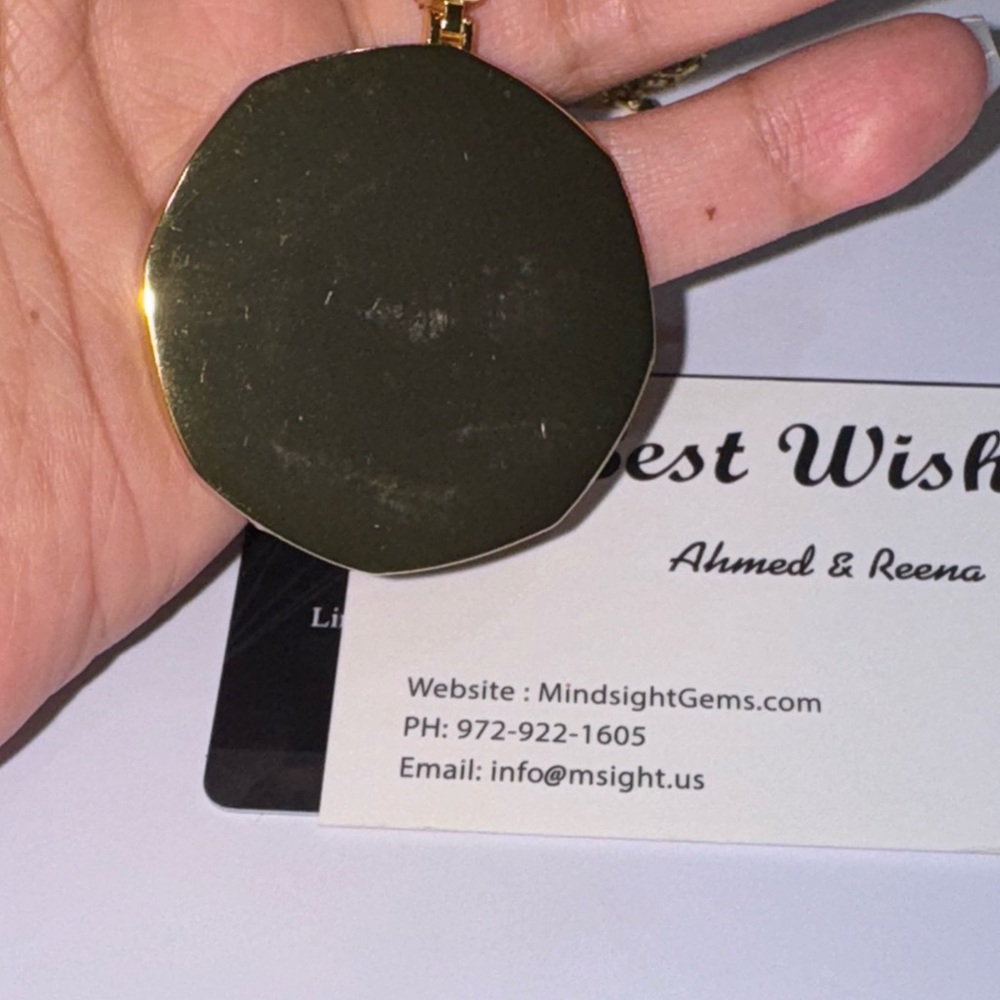 Gold Vermeil Picture pendant, Memory charm keepsake Personalized picture pendant - Picture 6 of 7